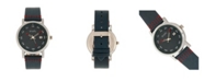 Simplify Quartz The 5300 Black Dial, Genuine Blue Leather Watch 40mm